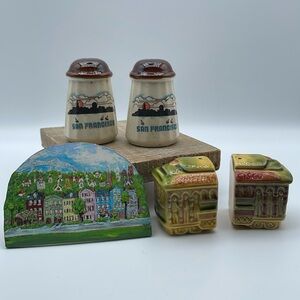 Vintage Popular Destinations‎ Souvenir Salt and Pepper Shakers Fridge Magnet Lot